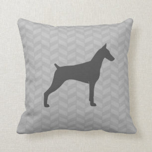 Silhouette Doberman Pinscher Kissen