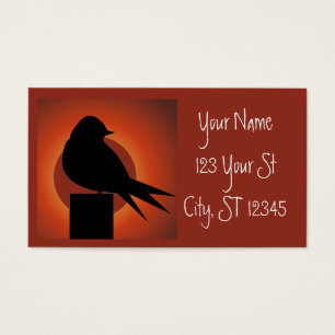 Silhouette d'oiseau noir Sun Thunder_Cove