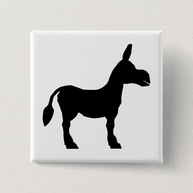 Silhouette Donkey Button (Vorderseite)