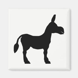 Silhouette Donkey Magnet