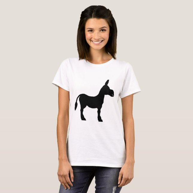 Silhouette Donkey T-Shirt (Vorne ganz)