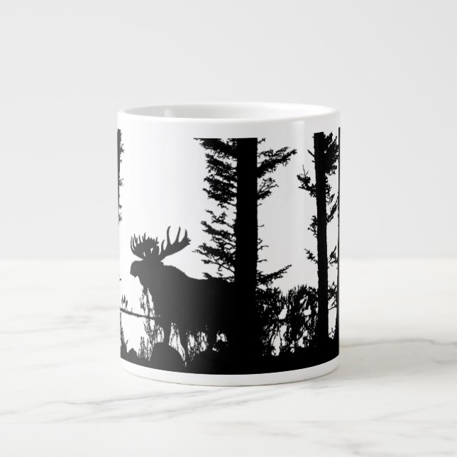 Silhouette d'orignal - tasse de café géante (Devant)