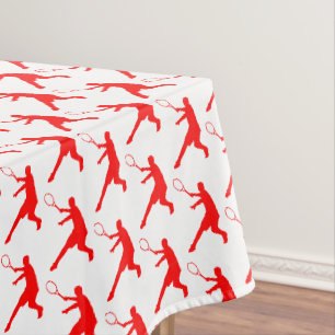 Silhouette du joueur de tennis Nappe de fête d'ann