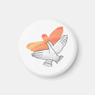 Silhouette Eagle Orange Magnet