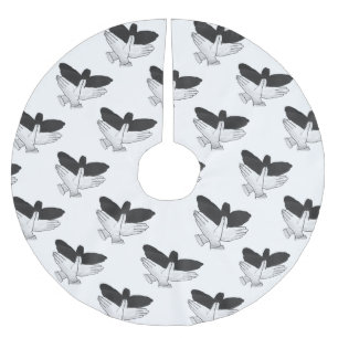 Silhouette Eagle Polyester Weihnachtsbaumdecke