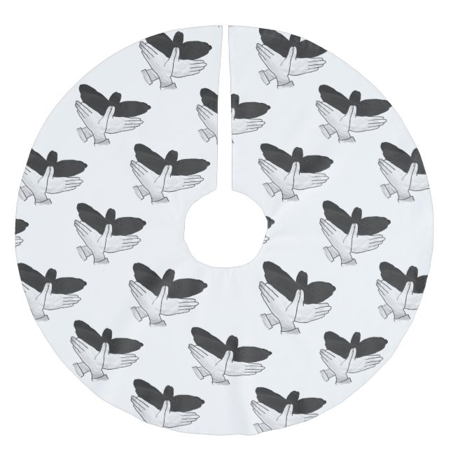 Silhouette Eagle Polyester Weihnachtsbaumdecke (Vorderseite)