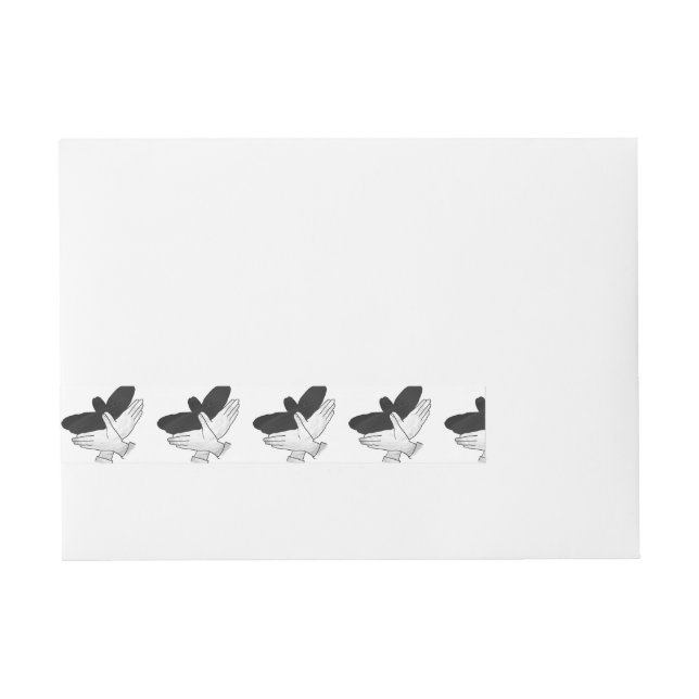 Silhouette Eagle Rundum-Adressaufkleber (Vorderseite)