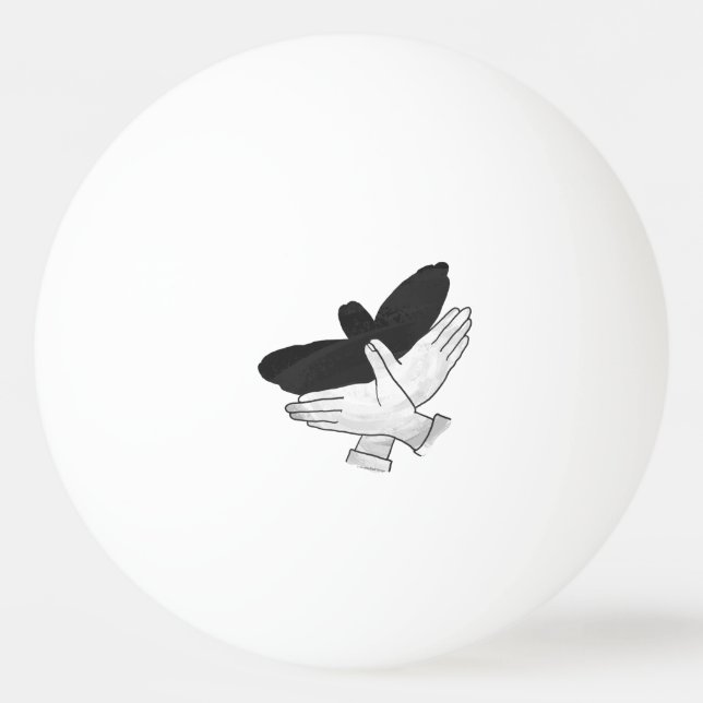 Silhouette Eagle Tischtennisball (Rückseite)