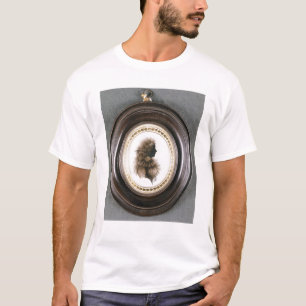 Silhouette einer Dame, gemalt auf konvexem Glas T-Shirt