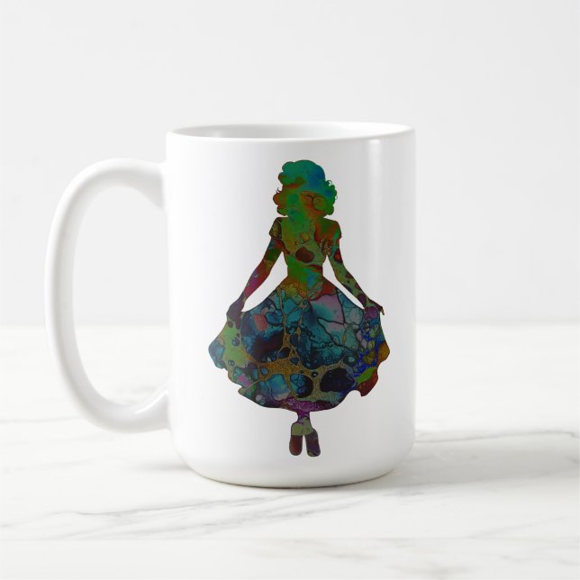 Silhouette einer Dame Kaffeetasse (Links)