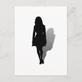 Silhouette einer Frau Postkarte
