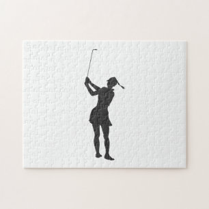 Silhouette einer Golfspielerin