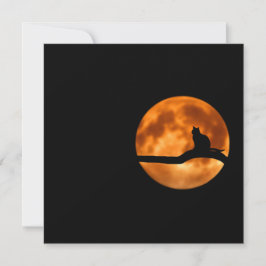 Silhouette einer schwarzen Katze in einem Baum Karte
