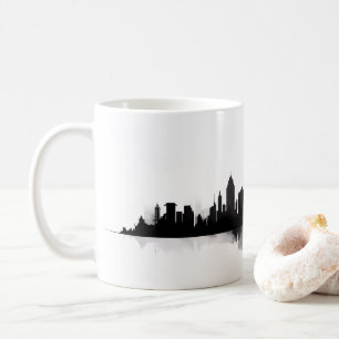 Silhouette einer Stadt im Paint-Stil Kaffeetasse