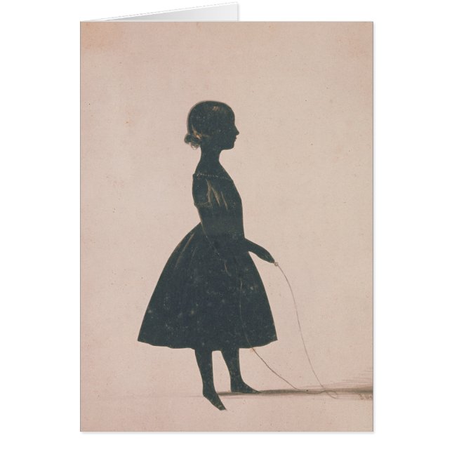 Silhouette eines Mädchens mit einem (Vorne)