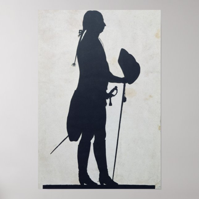 Silhouette eines Menschen Poster (Vorne)
