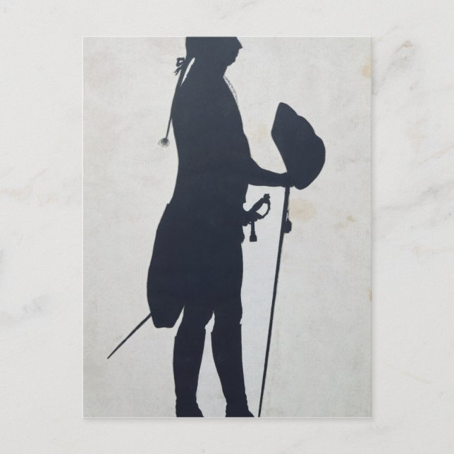 Silhouette eines Menschen Postkarte (Vorderseite)