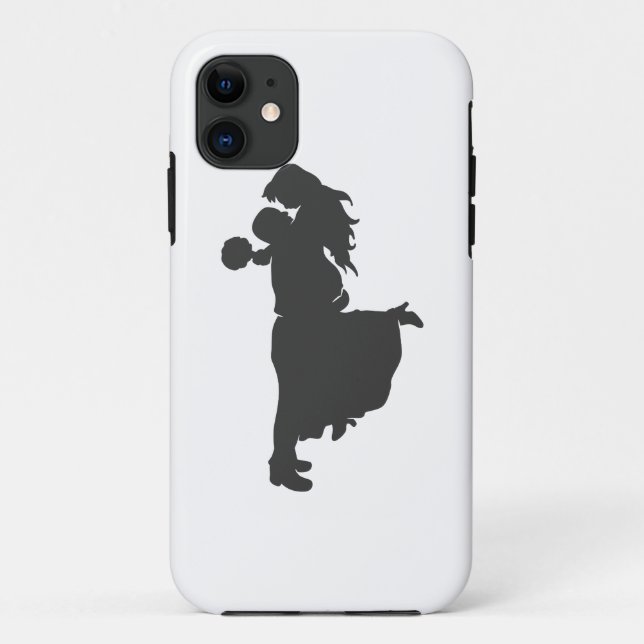 Silhouette eines Paares Case-Mate iPhone Hülle (Rückseite)
