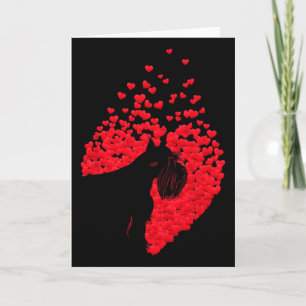 Silhouette eines Schnauzerhundes mit glücklichem H Karte