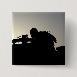 Silhouette eines Squad-Schusswaffenspielers Button