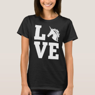Silhouette Einhorn Lover Pferd Wie Liebe Einhorn T-Shirt