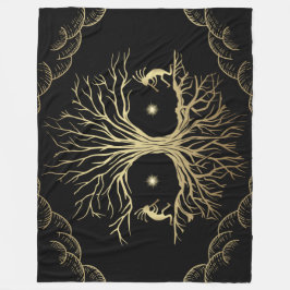 Silhouette en or Couverture en polaire Kokopelli
