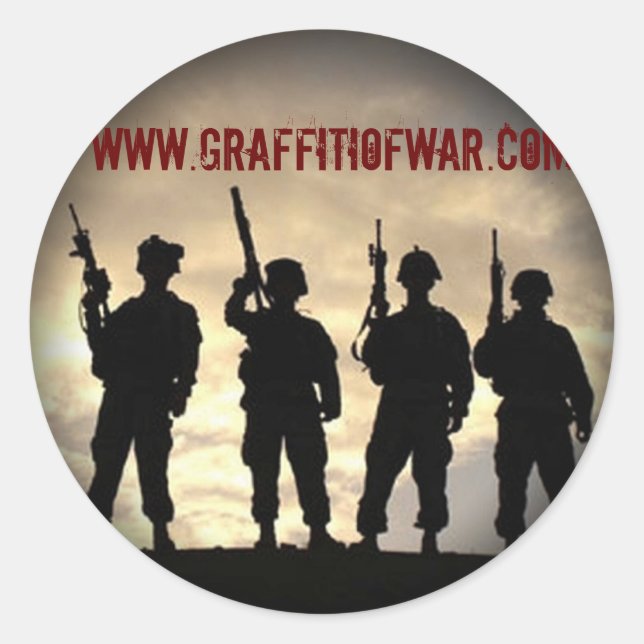 Silhouette Fade to Black Round Stickers (Vorderseite)