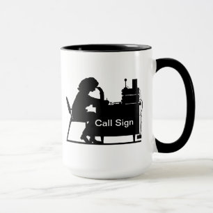 Silhouette femelle de jambon à la tasse