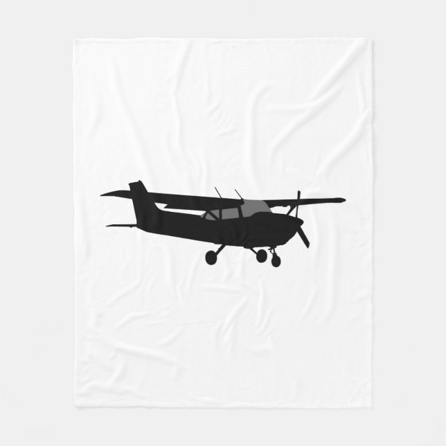 Silhouette-Fliegen-Dekor Flugzeug-Cessnas Fleecedecke (Vorderseite)