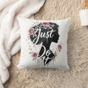 Silhouette Floral Fais-Le sur Coussin de Jet