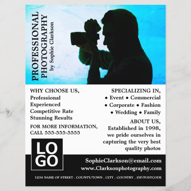Silhouette, Fotografie, Fotograf - Vermietung Flyer (Vorne)