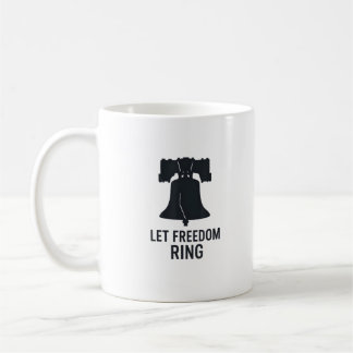 Silhouette "Freedom Ring Bell" gelassen Moderner U Kaffeetasse