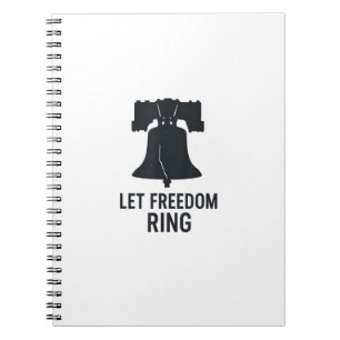 Silhouette "Freedom Ring Bell" gelassen Moderner U Notizblock