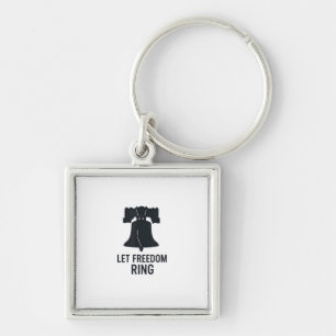 Silhouette "Freedom Ring Bell" gelassen Moderner U Schlüsselanhänger