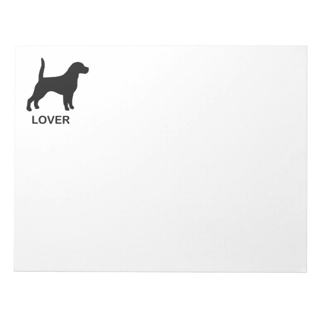Silhouette für Beagle Notizblock (Vorderseite)