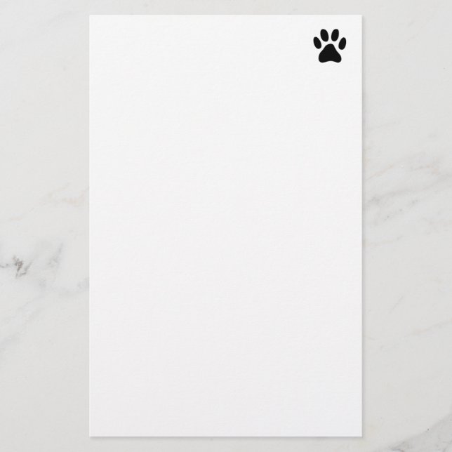 Silhouette für den Fußabdruck von Schwarzhunden Briefpapier (Vorderseite)