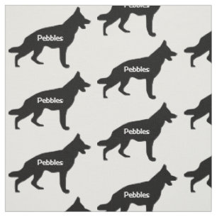 Silhouette für den Hund der Deutschen Schäferhunde Stoff