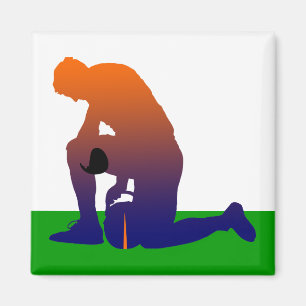 Silhouette für Fußballspieler Magnet
