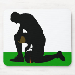 Silhouette für Fußballspieler Mousepad