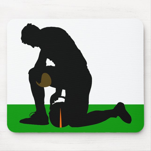 Silhouette für Fußballspieler Mousepad (Vorne)
