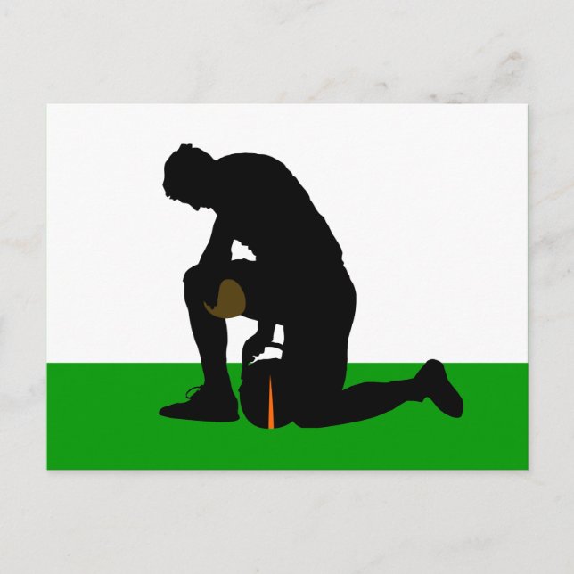 Silhouette für Fußballspieler Postkarte (Vorderseite)