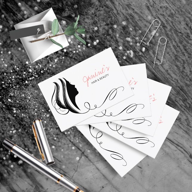 Silhouette für Haarwuchs und Schönheit, schwarz ID Visitenkarte (Von Creator hochgeladen)