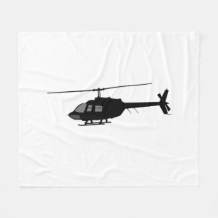 Silhouette für Hubschrauber-Chopper - Farbe anpass Fleecedecke