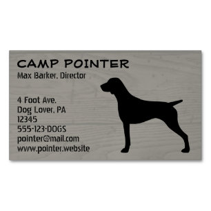 Silhouette für Kurzzeitpointer  Hundezucht Magnetische Visitenkarte