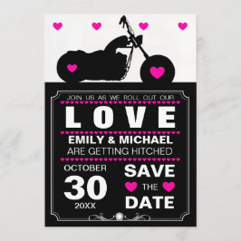 Silhouette für Schwarz-Weiß-Motorräder Save the Da Save The Date