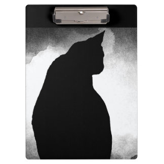 Silhouette für Schwarze Katzen Klemmbrett