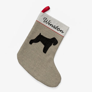Silhouette für Schwarze Russische Terrier mit benu Kleiner Weihnachtsstrumpf