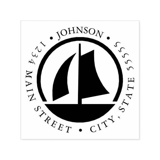 Silhouette für Segelboote Permastempel (Design)