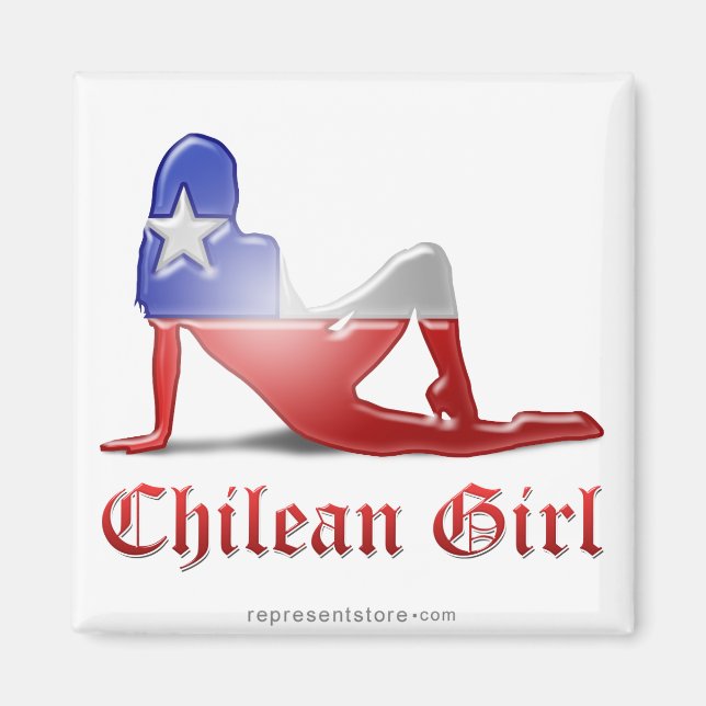 Silhouette Girl Magnet (Vorne)