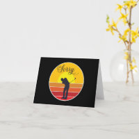 Silhouette Golfer Golfen Beileid tut mir leid